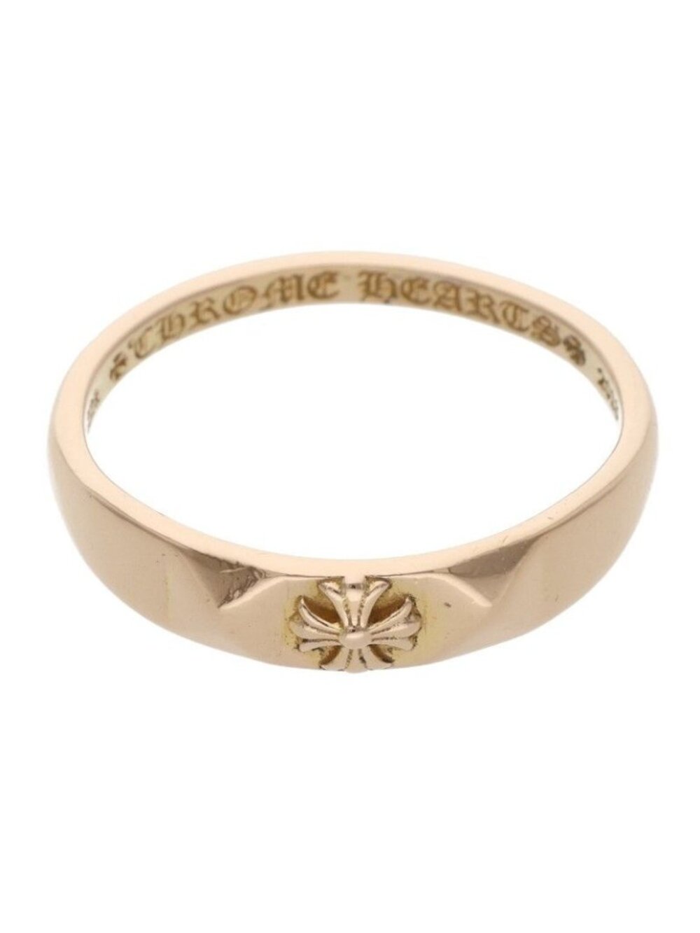 Chrome Hearts 22K Pyramid Plus Bubblegum Gold Ring